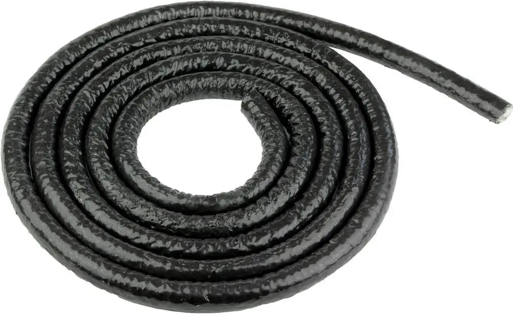 Schwarze Dichtschnur, aufgerollt, mit glänzender Oberfläche, geeignet für Anwendungen von Bosch.